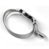 Maxbell Maxbell Universal Watch Mesh Loop Wrist Band Strap Magnetic Clasp Replacement Silver