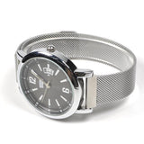 Maxbell Maxbell Universal Watch Mesh Loop Wrist Band Strap Magnetic Clasp Replacement Silver
