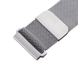 Maxbell 2pcs Watch Mesh Loop Wrist Band Strap Magnet Clasp Replacement Silver&Black