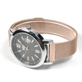 Maxbell Maxbell Universal Watch Mesh Loop Wrist Band Strap Magnetic Clasp Replacement Rose Gold