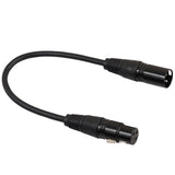 Maxbell 3xMicrophone Lead / Mic Cable / XLR Patch Lead Male to Female Plugs 1ft Black