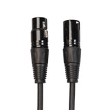 Maxbell 3xMicrophone Lead / Mic Cable / XLR Patch Lead Male to Female Plugs 1ft Black