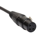 Maxbell 3xMicrophone Lead / Mic Cable / XLR Patch Lead Male to Female Plugs 1ft Black