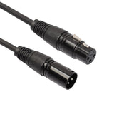 Maxbell 3xMicrophone Lead / Mic Cable / XLR Patch Lead Male to Female Plugs 1ft Black