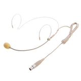 Maxbell 3xDouble Earhook Wired Headset Headworn Microphone Beige XLR 3Pin