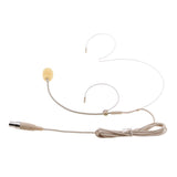 Maxbell 3xDouble Earhook Wired Headset Headworn Microphone Beige XLR 3Pin