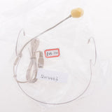 Maxbell 2xDouble Earhook Wired Headset Headworn Microphone Beige 3.5mm Straight Angle