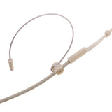 Maxbell 2xDouble Earhook Wired Headset Headworn Microphone Beige 3.5mm Straight Angle