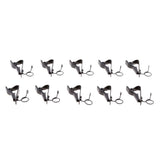 Maxbell 10x10 Pieces Ring-type Lapel / Lavalier Microphone Tie Metal Clip Holder 9mm