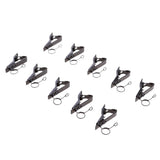 Maxbell 10x10 Pieces Ring-type Lapel / Lavalier Microphone Tie Metal Clip Holder 9mm
