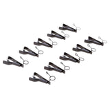 Maxbell 10x10 Pieces Ring-type Lapel / Lavalier Microphone Tie Metal Clip Holder 9mm