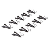 30x10 Pieces Ring-type Lapel / Lavalier Microphone Tie Metal Clip Holder 10mm