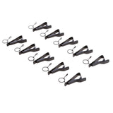 30x10 Pieces Ring-type Lapel / Lavalier Microphone Tie Metal Clip Holder 10mm