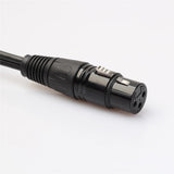 Maxbell 3x3 Pin XLR Audio Cable Female to 2 Male Y Splitter Adapter 1ft black