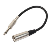 Maxbell 2x6.35 Stereo Audio Male to 3-pin XLR Male Cord for Musical Instrument Parts