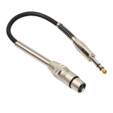 Maxbell 3x3 Pin XLR Female Jack 1/4 "6.35mm Male Plug Stereo Microphone Cable Adapter