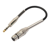 Maxbell 3x3 Pin XLR Female Jack 1/4 "6.35mm Male Plug Stereo Microphone Cable Adapter