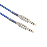 Maxbell 10xBass Guitar 6.35mm Stereo Male to Male Audio Cable Nylon Braided Cord 1m