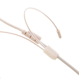 Maxbell 3xDouble Ear Hook Wired Headset Headworn Microphone Beige XLR 3Pin