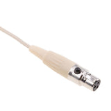 Maxbell 3xDouble Ear Hook Wired Headset Headworn Microphone Beige XLR 3Pin
