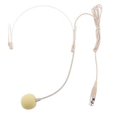 Maxbell 2xDouble Ear Hook Wired Headset Headworn Microphone Beige XLR 4Pin