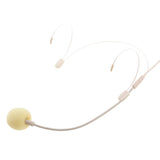 Maxbell 2xDouble Ear Hook Wired Headset Headworn Microphone Beige XLR 4Pin