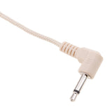 Maxbell 3xDouble Ear Hook Wired Headset Headworn Microphone Beige 3.5mm Right Angle