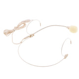 Maxbell 4xDual Ear Hook Wired Headset Headworn Microphone Beige 3.5mm Straight Angle