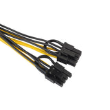 Maxbell 4x6Pin Female to 2x 8Pin (6+2) Male PCI Express Power Adapter Y Splitter Cable