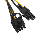 Maxbell 5x6Pin Female to 2x 8Pin (6+2) Male PCI Express Power Adapter Y Splitter Cable