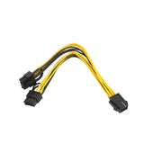 Maxbell 20x6Pin Female to 2x 8Pin (6+2) Male PCI Express Power Adapter Y Splitter Cable