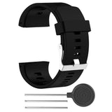 Maxbell Maxbell Silicone Wrist Band Replacement Strap for Polar V800 GPS Sport Watch Black
