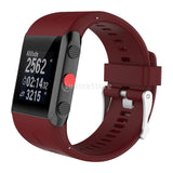 Maxbell 2xSilicone Wrist Band Replacement Strap for Polar V800 GPS Sport Watch DarkRed