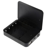 Maxbell 8xUniversal 4x AA Battery USB Travel Emergency Charger For Phones MP3 Black