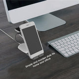 Maxbell 2x2 in 1 Desktop Station Charging Dock Holder for Apple iPhone iWatch Grey