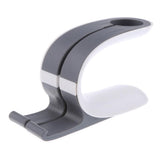 Maxbell 2x2 in 1 Desktop Station Charging Dock Holder for Apple iPhone iWatch Grey