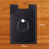 Maxbell 2 Pcs PU Leather Cell Phone Card Holder with Ring Stand Sticker Adhesive