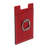 Maxbell 2 Pcs PU Leather Cell Phone Card Holder with Ring Stand Sticker Adhesive