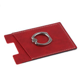 Maxbell 2 Pcs PU Leather Cell Phone Card Holder with Ring Stand Sticker Adhesive