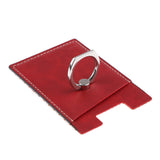 Maxbell 2 Pcs PU Leather Cell Phone Card Holder with Ring Stand Sticker Adhesive