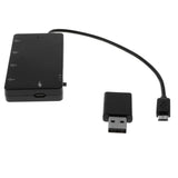 Maxbell 4x4 Port Micro USB OTG Hub Host Charging Cable Adapter Card Reader For Android