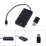 Maxbell 4x4 Port Micro USB OTG Hub Host Charging Cable Adapter Card Reader For Android
