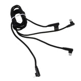 Maxbell 59" 3 in 1 Multi USB Charger Cable Adapter for iPhone Android Huawei Black