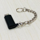 Maxbell 5xType C Adapter with Keychain Charger to Micro USB Converter Connector Black
