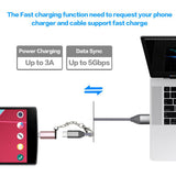 Maxbell 5xType C Adapter with Keychain Charger to Micro USB Converter Connector Black