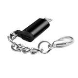Maxbell 5xType C Adapter with Keychain Charger to Micro USB Converter Connector Black
