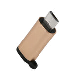 Maxbell 2xType C Adapter with Keychain Charger to Micro USB Converter Connector Gold
