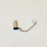 Maxbell 2xType C Adapter with Keychain Charger to Micro USB Converter Connector Gold