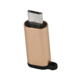 Maxbell 2xType C Adapter with Keychain Charger to Micro USB Converter Connector Gold