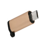 Maxbell 2xType C Adapter with Keychain Charger to Micro USB Converter Connector Gold
